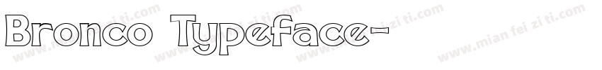 Bronco Typeface字体转换